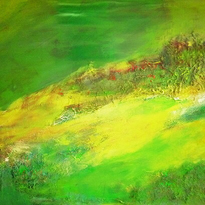 Malerei | Abstrakte grüne Idylle