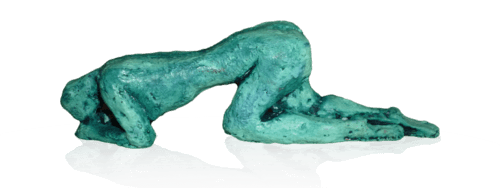 Skulpturen | Aktskulptur - Frau in türkis Skulpturen | Akt - Frau in türkis
