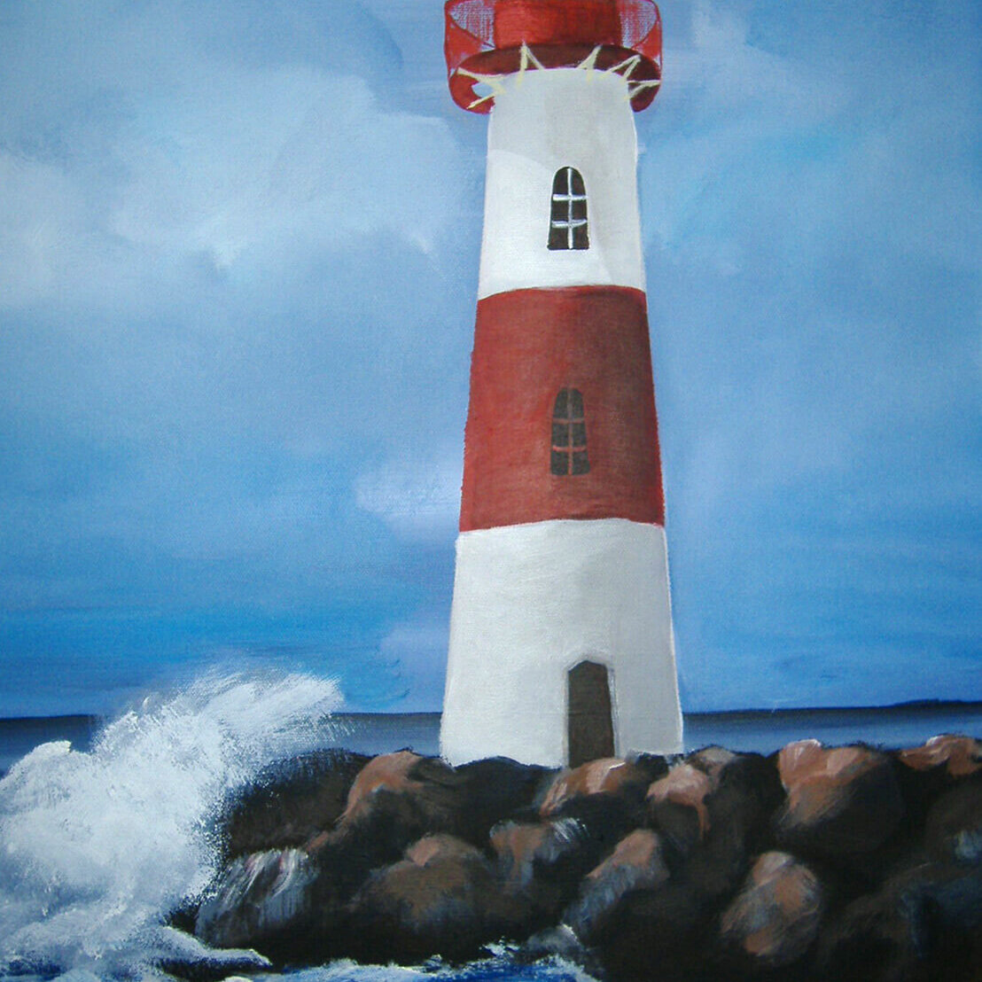 Ein Leuchtturm in der Brandung